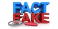 Fact fake on white Royalty Free Stock Photo