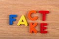 Fact or Fake. Words are made of plastic letters Royalty Free Stock Photo