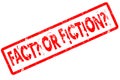 Fact or Fiction - Rubber Stamp on White Background Royalty Free Stock Photo