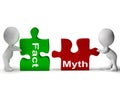 Fact Myth Puzzle Shows Facts Or Mythology Royalty Free Stock Photo