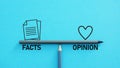 Fact or Opinion are shown using the text Royalty Free Stock Photo