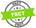 fact stamp. fact label on transparent background. round sign Royalty Free Stock Photo