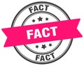 fact stamp. fact label on transparent background. round sign Royalty Free Stock Photo