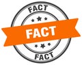 fact stamp. fact label on transparent background. round sign Royalty Free Stock Photo