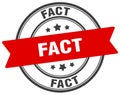 fact stamp. fact label on transparent background. round sign