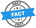 fact stamp. fact label on transparent background. round sign