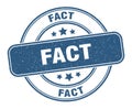 fact stamp. fact round grunge sign.