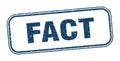 fact stamp. fact square grunge sign. Royalty Free Stock Photo