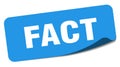 fact sticker. fact label