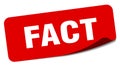 fact sticker. fact label