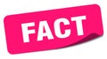 fact sticker. fact label