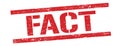 FACT text on red vintage lines stamp Royalty Free Stock Photo