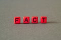 Fact - word concept on cubes