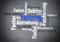 Factoring Abtretung Finanzdienstleistung (in german assignment F Royalty Free Stock Photo