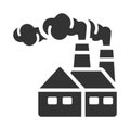 Factory air pollution Icon Royalty Free Stock Photo