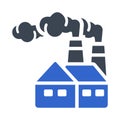 Factory air pollution Icon Royalty Free Stock Photo