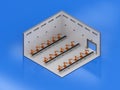 Factory assembly line isometric