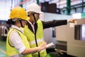 Factory audit by manager and inspector Royalty Free Stock Photo