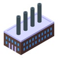 Factory building icon isometric vector. Modern technology Royalty Free Stock Photo