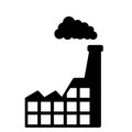 Factory building icon vector on white background, factory building trendy filled icons from Industry collection, factory building Royalty Free Stock Photo