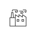 Factory building line icon Royalty Free Stock Photo