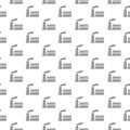 Factory building seamless pattern isolated on white background Royalty Free Stock Photo