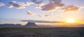 Factory Butte Panorama sunset in Utah Royalty Free Stock Photo