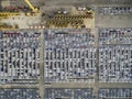 Factory car in shipping dock waiting for export .