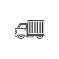 factory, car, truck icon. Element of production icon for mobile concept and web apps. Thin line factory, car, truck icon can be Royalty Free Stock Photo