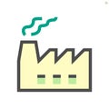 Factory cause of air pollution icon Royalty Free Stock Photo