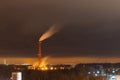 Factory chimney piping smoke or steam into the air pollution. motion of smoke with blur Royalty Free Stock Photo