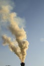 Factory chimney smoking, heavy black smoke on the sky. ecology problems Royalty Free Stock Photo