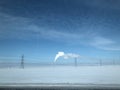 Factory at china north region Inner Mongolia, the smog Royalty Free Stock Photo