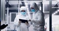 Factory Clean Room Laboratory. Industrial Engineer Royalty Free Stock Photo