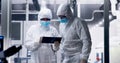 Factory Clean Room Laboratory. Industrial Engineer Royalty Free Stock Photo