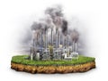 Factory. Concept of environmental impact of factories.