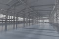 Factory construction 3d render