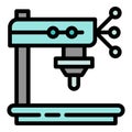 Factory drilling machine icon, outline style Royalty Free Stock Photo