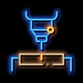 Factory Drilling Metallurgical neon glow icon illustration