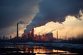 Factory emissions darken skies, industrial district battles escalating air pollution