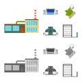 Factory, enterprise, buildings and other web icon in cartoon,monochrome style. Textile, industry, fabric icons in set Royalty Free Stock Photo