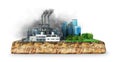 Factory, environmental impact concept Royalty Free Stock Photo