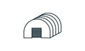 Factory godown vector icon flat style graphical symbol.