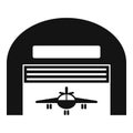 Factory hangar icon, simple style