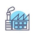 Factory icon. simple clean factory sign symbol -vector illustration