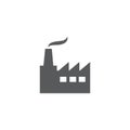 Factory icon on white background Royalty Free Stock Photo