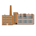 Factory industry buildings isolated vector