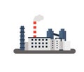 Factory Landscape. Vector flat illustration.