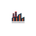 Factory logo Creative concept for web. graphic representation of