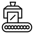 Factory machinery icon outline vector. Industry conveyor